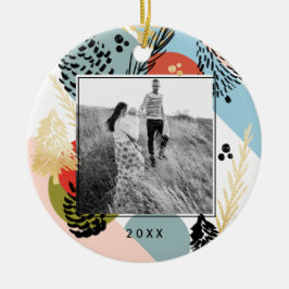 Moderne artistiek | Minimale foto van de pijnboom Keramisch Ornament