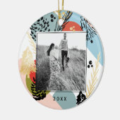 Moderne artistiek | Minimale foto van de pijnboom Keramisch Ornament (Links)