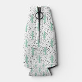 Moderne artistieke Abstracte Cactus en driehoeken Flesjeskoeler (Achterkant)