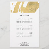 Moderne artistieke Abstracte Faux Gold Brushstroke Flyer (Voorkant)