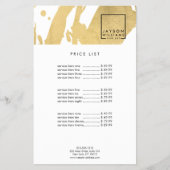 Moderne artistieke Abstracte Faux Gold Brushstroke Flyer (Voorkant)