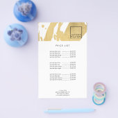 Moderne artistieke Abstracte Faux Gold Brushstroke Flyer (Enkel)