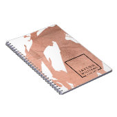 Moderne artistieke Abstracte Faux-Roos Gold-pensee Notitieboek (Rechterzijde)