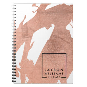 Moderne artistieke Abstracte Faux-Roos Gold-pensee Notitieboek