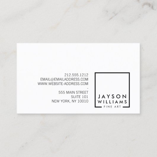 Moderne artistieke Abstracte Faux-Roos Gold-pensee Visitekaartje (Achterkant)