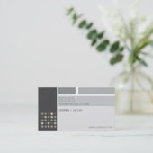 Moderne artistieke Abstracte rastermonochrome Stip Visitekaartje (Staand voorkant)