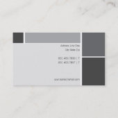 Moderne artistieke Abstracte rastermonochrome Stip Visitekaartje (Achterkant)