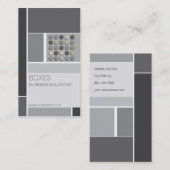 Moderne artistieke Abstracte rastermonochrome Stip Visitekaartje (Voorkant / Achterkant)