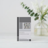 Moderne artistieke Abstracte rastermonochrome Stip Visitekaartje (Staand voorkant)