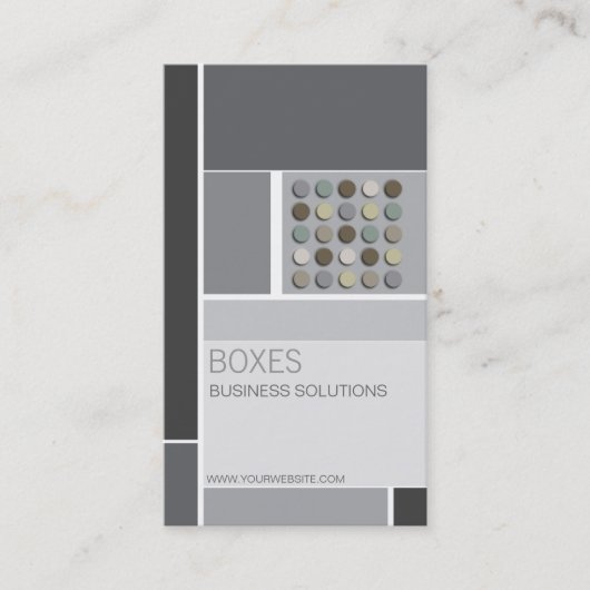 Moderne artistieke Abstracte rastermonochrome Stip Visitekaartje (Voorkant)