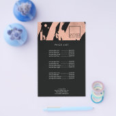 Moderne artistieke Abstracte Roos Gold/zwarte pens Flyer (Enkel)