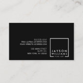 Moderne artistieke Abstracte Roos Gold/zwarte pens Visitekaartje (Achterkant)