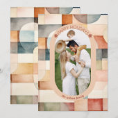 Moderne artistieke Abstracte schilderijfoto Feestdagenkaart (Voorkant / Achterkant)