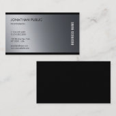 Moderne artistieke Black White Design Trendy Plain Visitekaartje (Voorkant / Achterkant)