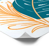 Moderne artistieke Boho Feathers Vrouw AI Art Poster (Hoek)