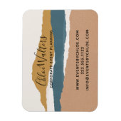 Moderne artistieke Boho Landscape Business Magneet (Verticaal)