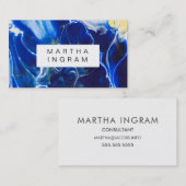 Moderne artistieke Creative Design Blue Abstract Visitekaartje (Voorkant / Achterkant)