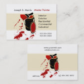 Moderne artistieke gedode huisschilderingen visitekaartje (Voorkant / Achterkant)