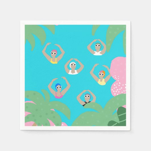 Moderne artistieke gesynchroniseerde zwembad servet (Voorkant)