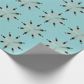 Moderne artistieke gesynchroniseerde zwemmers cadeaupapier (Hoek)