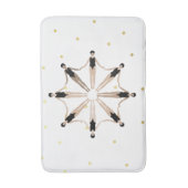 Moderne artistieke gesynchroniseerde zwemmers Gold Badmat (Voorkant Verticaal)