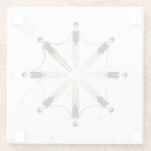 Moderne artistieke gesynchroniseerde zwemmers Gold Glazen Onderzetter (Achterkant)