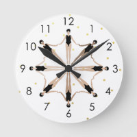 Moderne artistieke gesynchroniseerde zwemmers Gold