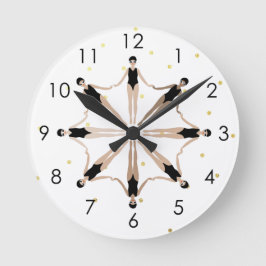 Moderne artistieke gesynchroniseerde zwemmers Gold Ronde Klok