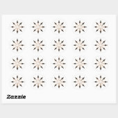 Moderne artistieke gesynchroniseerde zwemmers Gold Ronde Sticker (Vel)