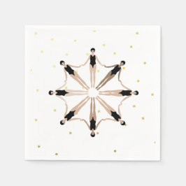 Moderne artistieke gesynchroniseerde zwemmers Gold Servet