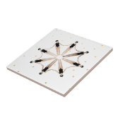 Moderne artistieke gesynchroniseerde zwemmers Gold Tegeltje (Zijkant)