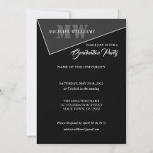 Moderne artistieke grijze monogram