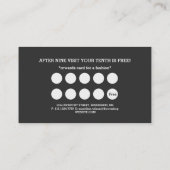 Moderne artistieke grijze monogram klantenkaartje (Achterkant)