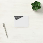 Moderne artistieke grijze monogram post-it® notes (Kantoor)