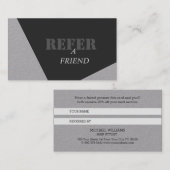 Moderne Artistieke grijze zwarte monogram Referral (Voorkant / Achterkant)