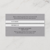 Moderne Artistieke grijze zwarte monogram Referral (Achterkant)