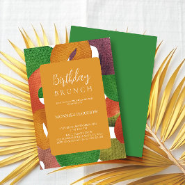 Moderne artistieke herfst kleurrijke patroon verja kaart