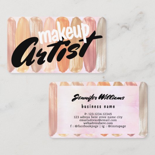 Moderne artistieke holografische weergave visitekaartje (Voorkant / Achterkant)