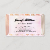 Moderne artistieke holografische weergave visitekaartje (Achterkant)