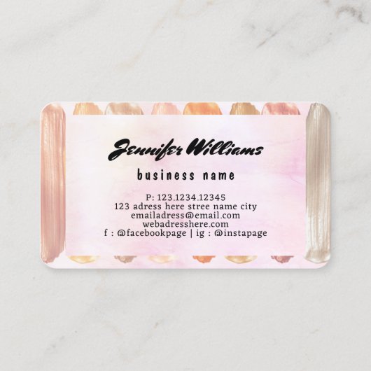 Moderne artistieke holografische weergave visitekaartje (Achterkant)