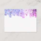 Moderne artistieke hoogroze Paarse bruiloft RSVP Informatiekaartje (Achterkant)