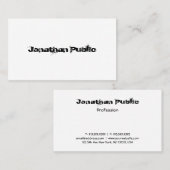 Moderne artistieke lettertypeontwerp, eenvoudig visitekaartje (Voorkant / Achterkant)