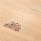 Moderne Artistieke Motief Stijl Mandala bruiloft Acryl Uitnodigingen (Laagn)