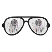 Moderne artistieke Native American Dreamweaver Aviator Zonnebril (Voorkant)