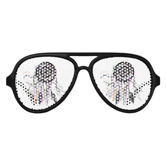 Moderne artistieke Native American Dreamweaver Aviator Zonnebril (Voorkant)