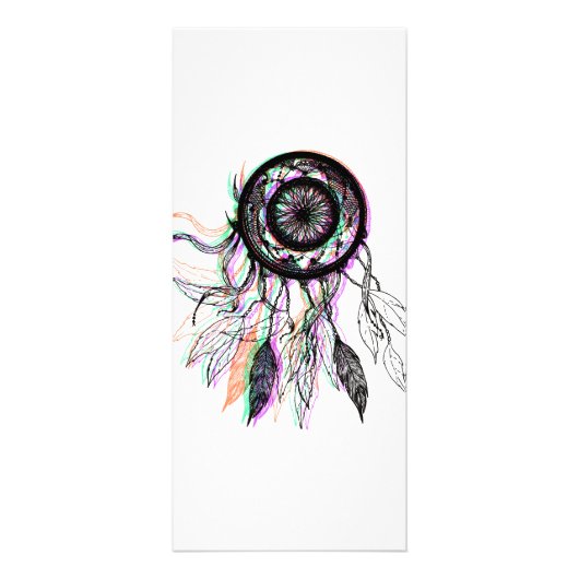 Moderne artistieke Native American Dreamweaver Reclamekaart (Achterkant)