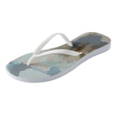 Moderne artistieke natuur kleuren organische vorme teenslippers (Schuin)