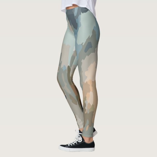 Moderne artistieke natuur kleurt organische vormen leggings (Links)