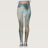Moderne artistieke natuur kleurt organische vormen leggings (Voorkant)