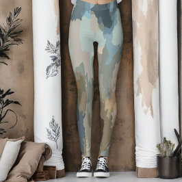 Moderne artistieke natuur kleurt organische vormen leggings